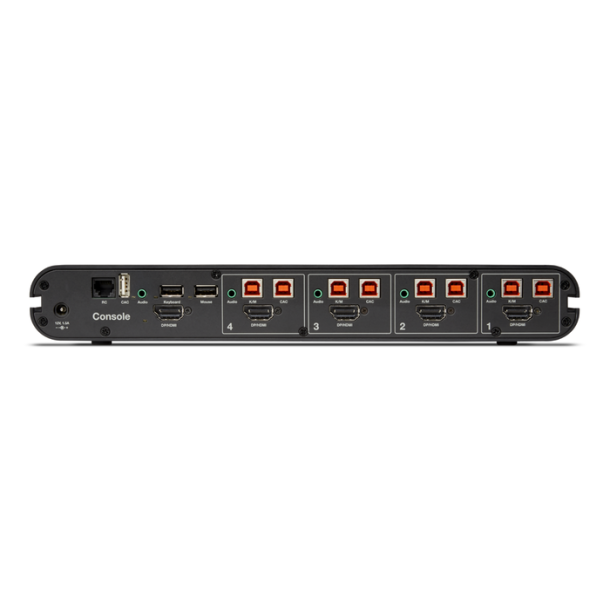 Alternative view of Belkin Universal 2nd Gen Secure KVM Switch, 4-Port Single Head w/ CAC | F1DN104KVM-UN-4