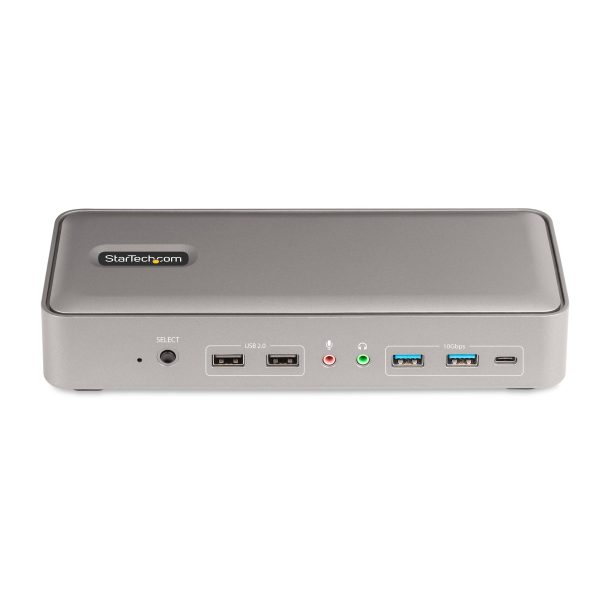 Alternative view of StarTech Dual-Laptop USB-C KVM Docking Station, Dual Monitor 4K 60Hz DisplayPort Dock | 129UE-USBC-KVM-DOCK