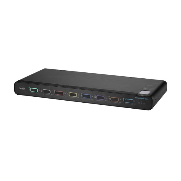 Alternative view of Belkin Universal 2nd Gen Secure KVM Switch, 8-Port Single Head w/ CAC | F1DN108KVM-UN-4