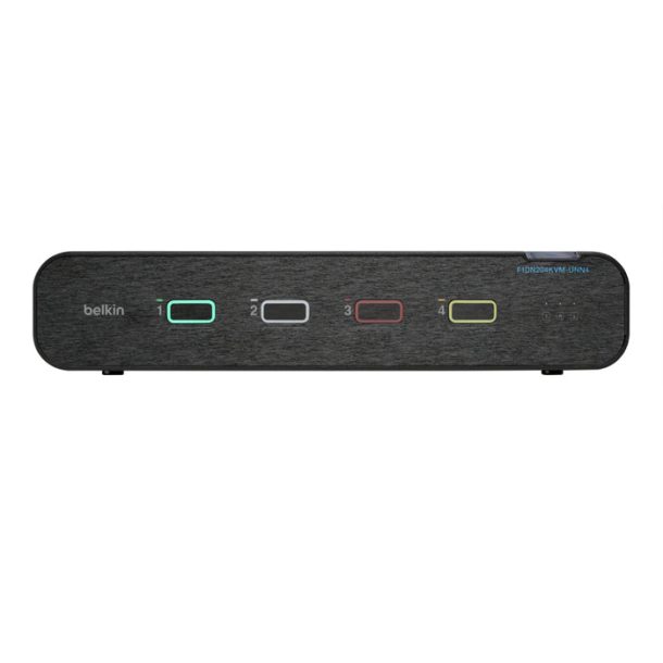Belkin Universal 2nd Gen Secure KVM Switch, 4-Port Dual Head w/ CAC | F1DN204KVM-UN-4