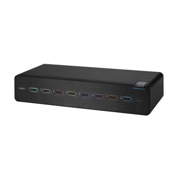 Alternative view of Belkin Universal 2nd Gen Secure KVM Switch, 8-Port Dual Head w/ CAC | F1DN208KVM-UN-4