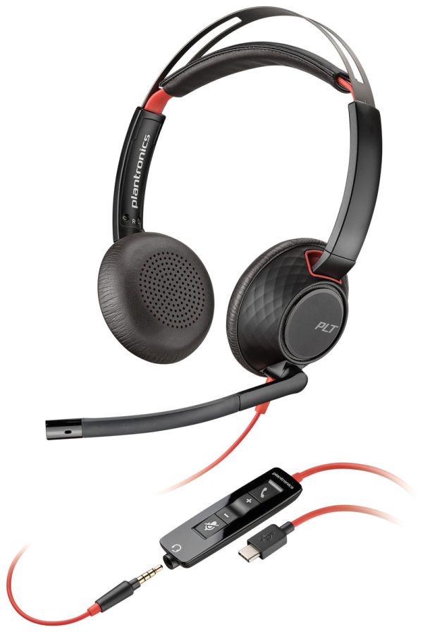 POLY Blackwire 5220 USB Type-C 3.5 mm Wired Headset | 207586-201