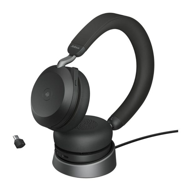 Alternative view of Jabra Evolve2 75 USB Type-C MS Teams Headset with Desk Stand
