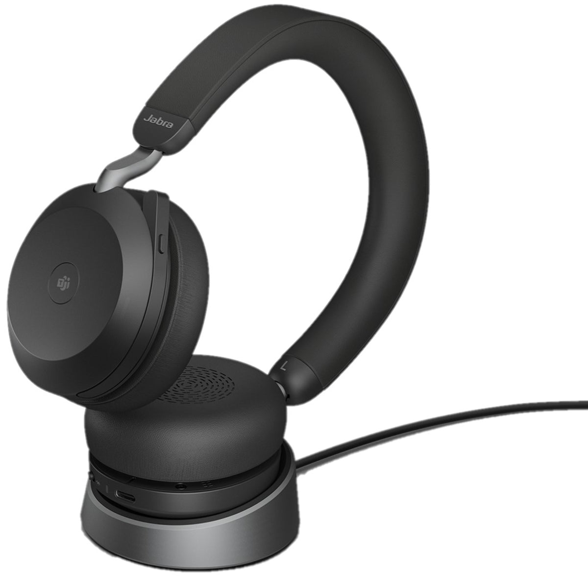 Jabra Evolve2 75 USB Type-A MS Teams Headset with Desk Stand - Image 2