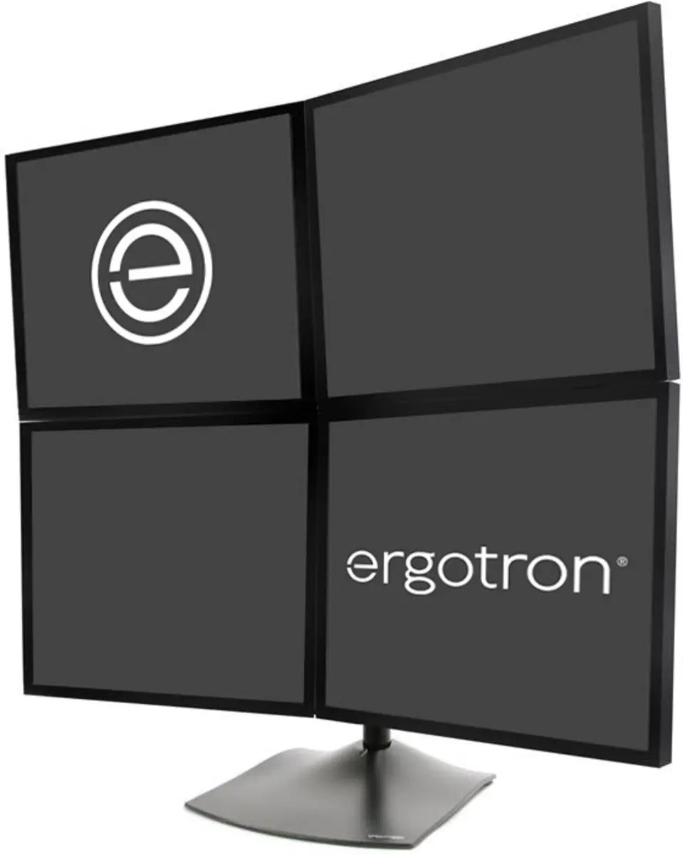 Ergotron 24" DS100 Quad-Monitor Desk Stand Black - 33-324-200 - Image 3