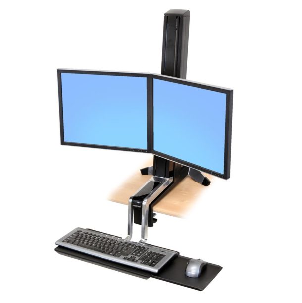 Alternative view of Ergotron 33-341-200 WorkFit-S, Dual Monitor Sit-Stand Workstation