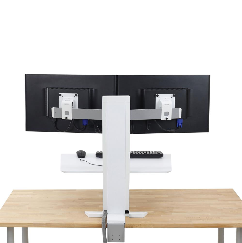 Ergotron 33-407-062 WorkFit-SR, Dual Monitor, Standing Desk Workstation, White - Image 3