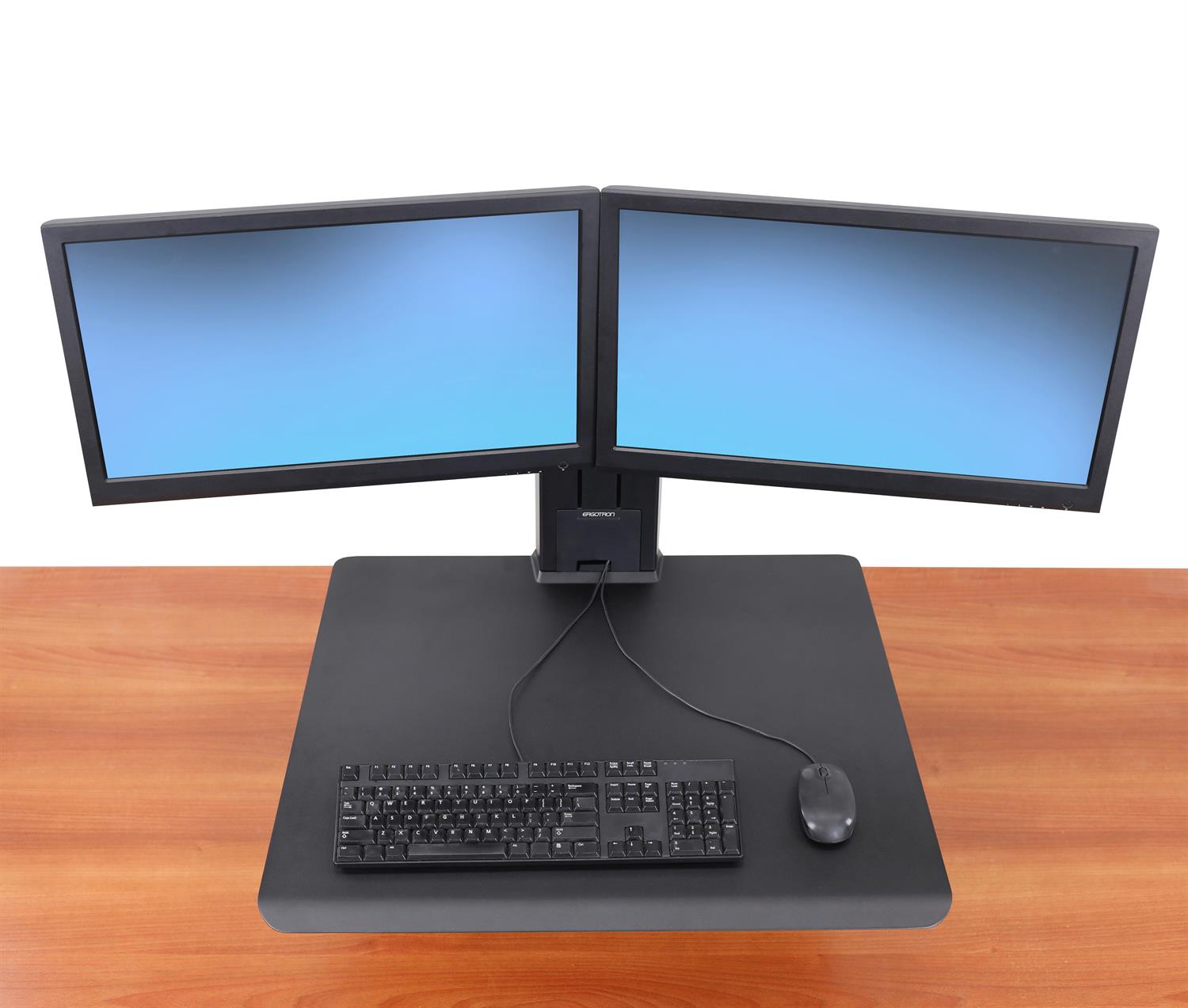 Ergotron 33-407-085 WorkFit-SR, Dual Monitor, Standing Desk Workstation, Black - Image 3