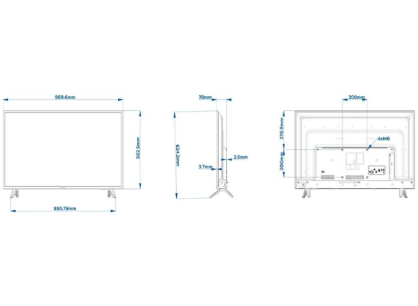 Alternative view of Philips 43HFL5114/12 43" LED Full HD Professional TV