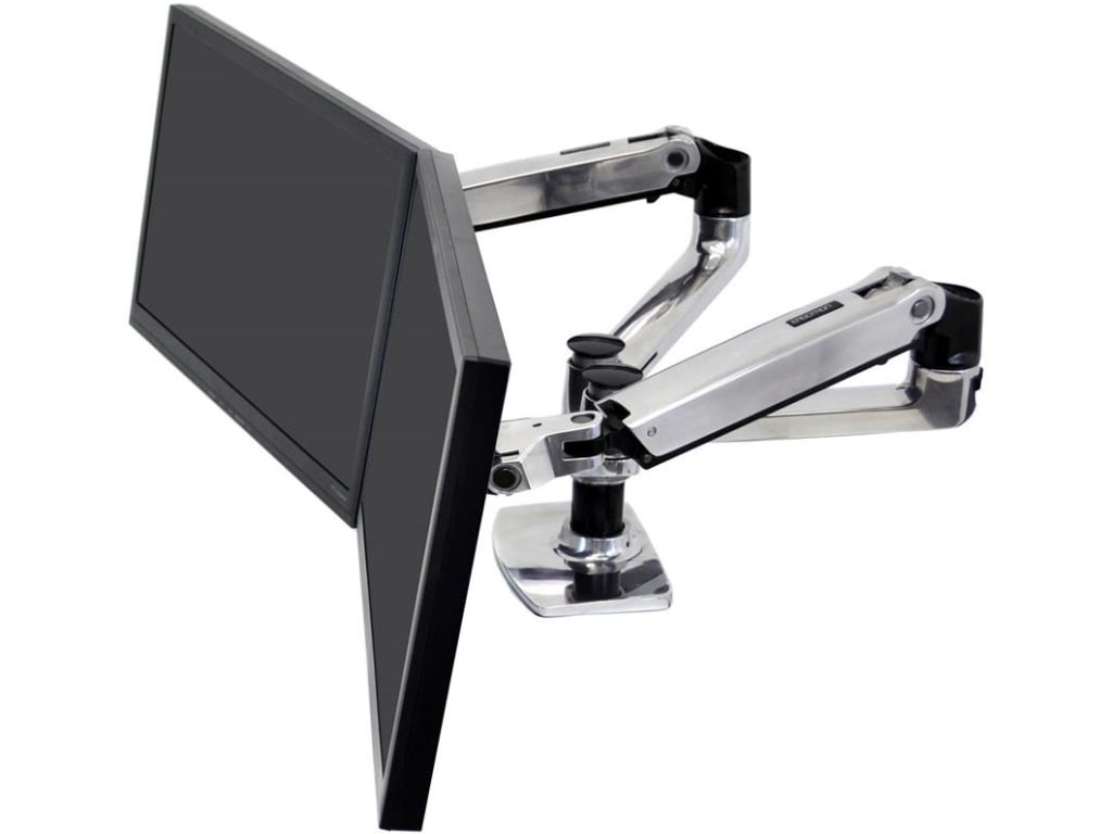 Ergotron 27" LX Dual/Multi LCD Monitor Arm Aluminium | 45-245-026 - Image 3