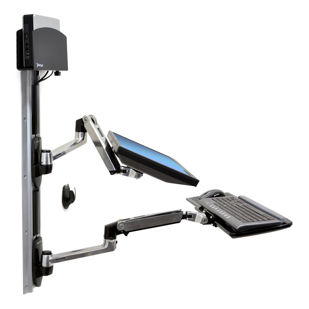 Ergotron LX Wall Mount System With Small CPU Holder - 45-253-026 - Image 2