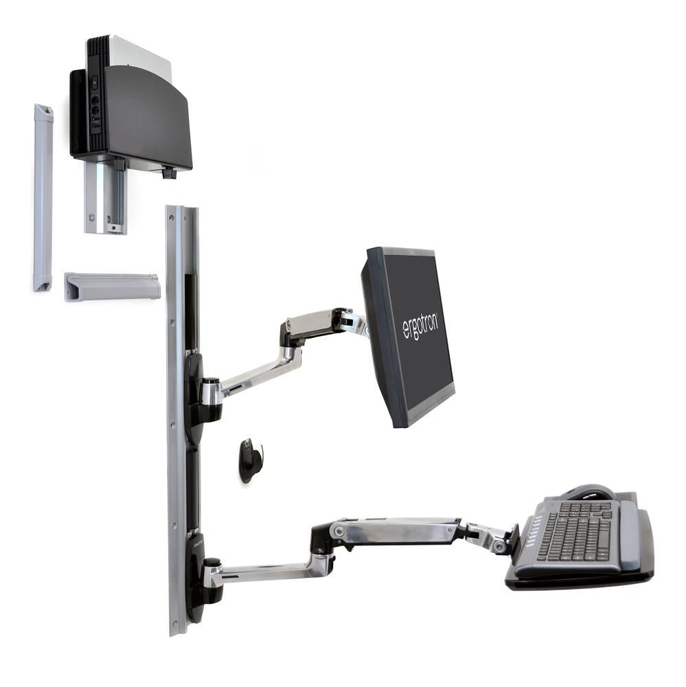 Ergotron LX Wall Mount System With Small CPU Holder - 45-253-026