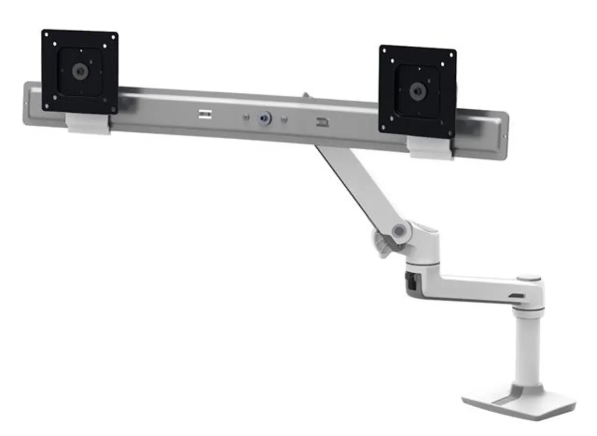 Ergotron 25" LX Dual/Multi LCD Direct Arm Desk Mount White | 45-489-216