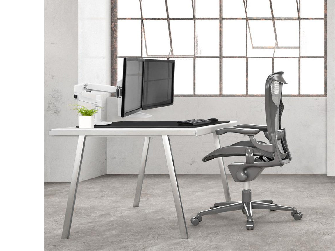 Ergotron 25" LX Dual/Multi LCD Direct Arm Desk Mount White | 45-489-216 - Image 4