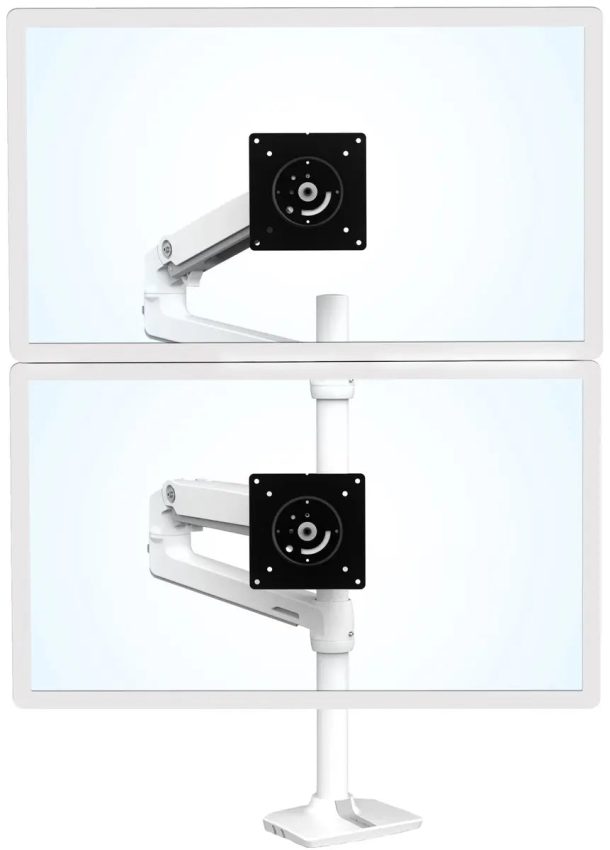 Alternative view of Ergotron 40" LX Dual/Multi LCD Stacking Arm Tall Pole Desk Mount | 45-509-216