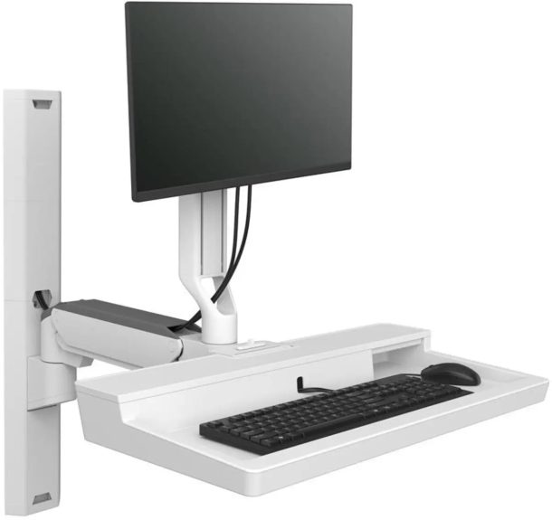 Ergotron 27" CareFit® Combo System Monitor & Keyboard Workstation With Shelf - 45-618-251