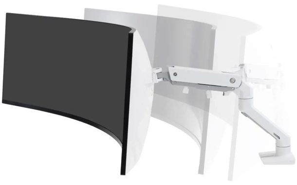 Alternative view of Ergotron 49" Ultra-Wide Curved HX Desk Monitor Arm With HD Pivot | 45-647-216