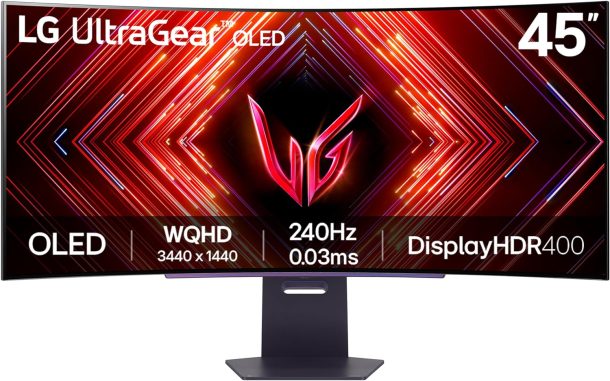 LG UltraGearâ„¢ 45" Curved WQHD OLED 240Hz Gaming Monitor | 45GS95QE-B.AEK