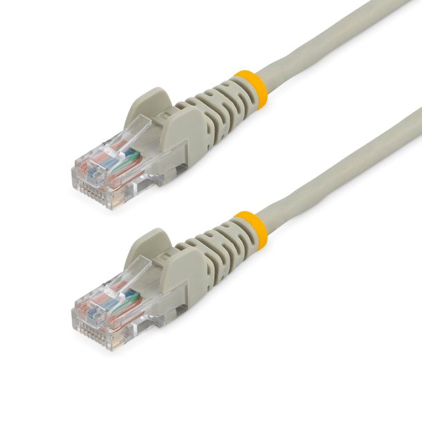 StarTech 45PAT1MGR Cat5e Patch Cable with Snagless RJ45 Connectors - 1m, Gray