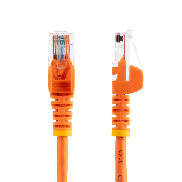 Alternative view of StarTech 1m Orange Cat5e Patch Cable with Snagless RJ45 Connectors - 45PAT1MOR