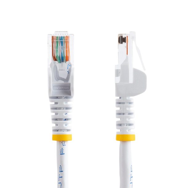 Alternative view of StarTech 2m White Cat5e Patch Cable with Snagless RJ45 Connectors - 45PAT2MWH