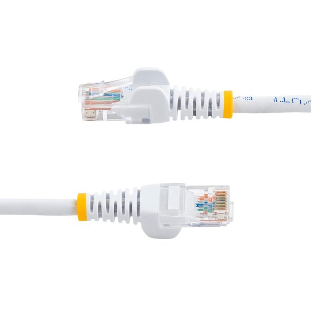 Alternative view of StarTech 45PAT10MWH Cat5e Ethernet Patch Cable with Snagless RJ45 Connectors - 10 m, White