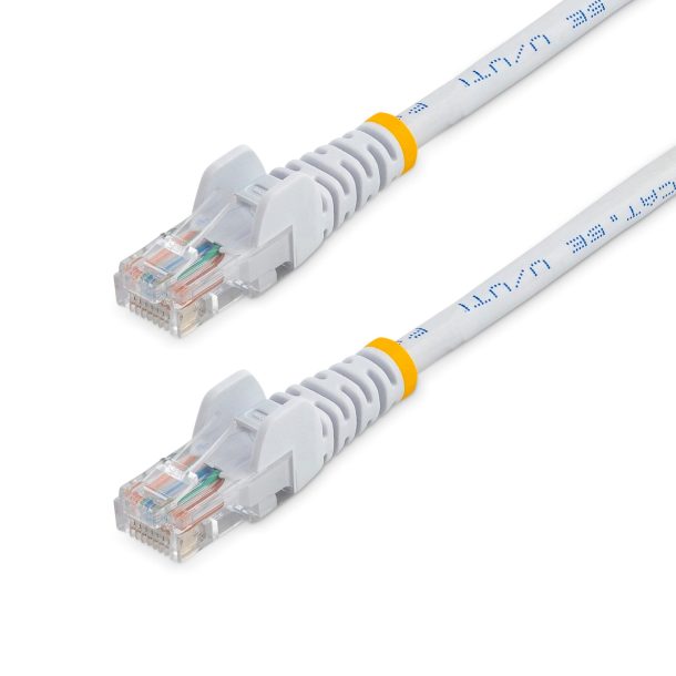 StarTech 45PAT5MWH Cat5e Ethernet Patch Cable with Snagless RJ45 Connectors - 5 m, White