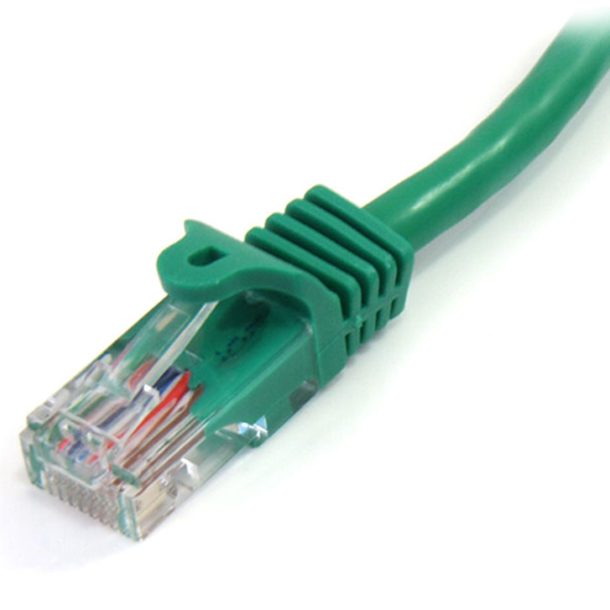 Alternative view of StarTech 3m Green Cat5e Patch Cable with Snagless RJ45 Connectors - 45PAT3MGN