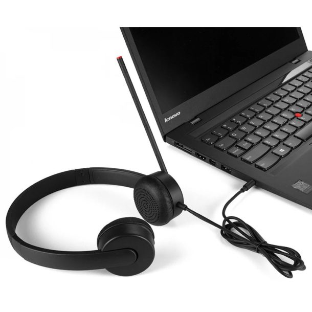 Alternative view of Lenovo Essential Wired Black Headset