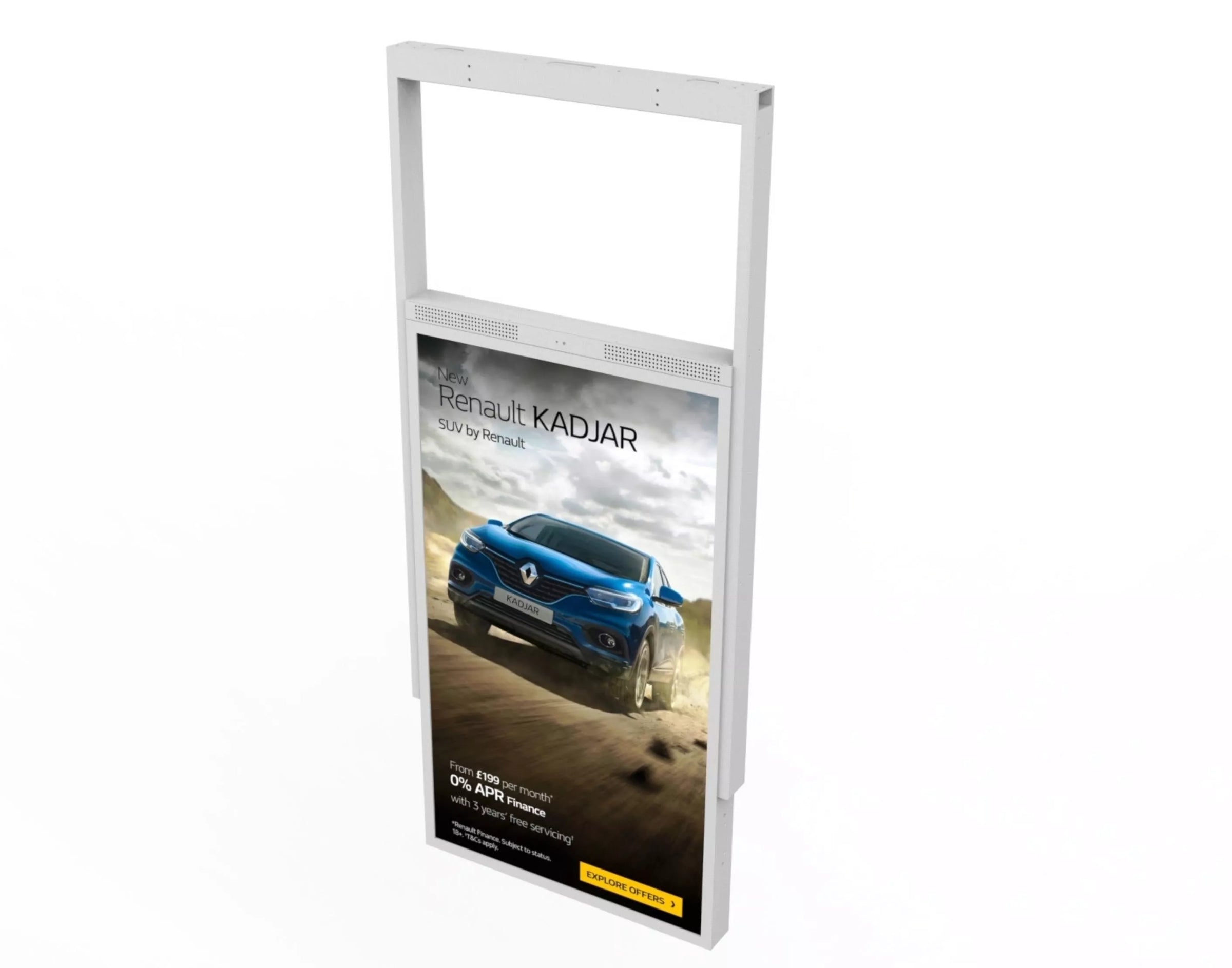 Allsee 49" White Double-Sided Ultra High Brightness Digital Display | 3500 cd/m² Ceiling Hanging-Signage - Image 2