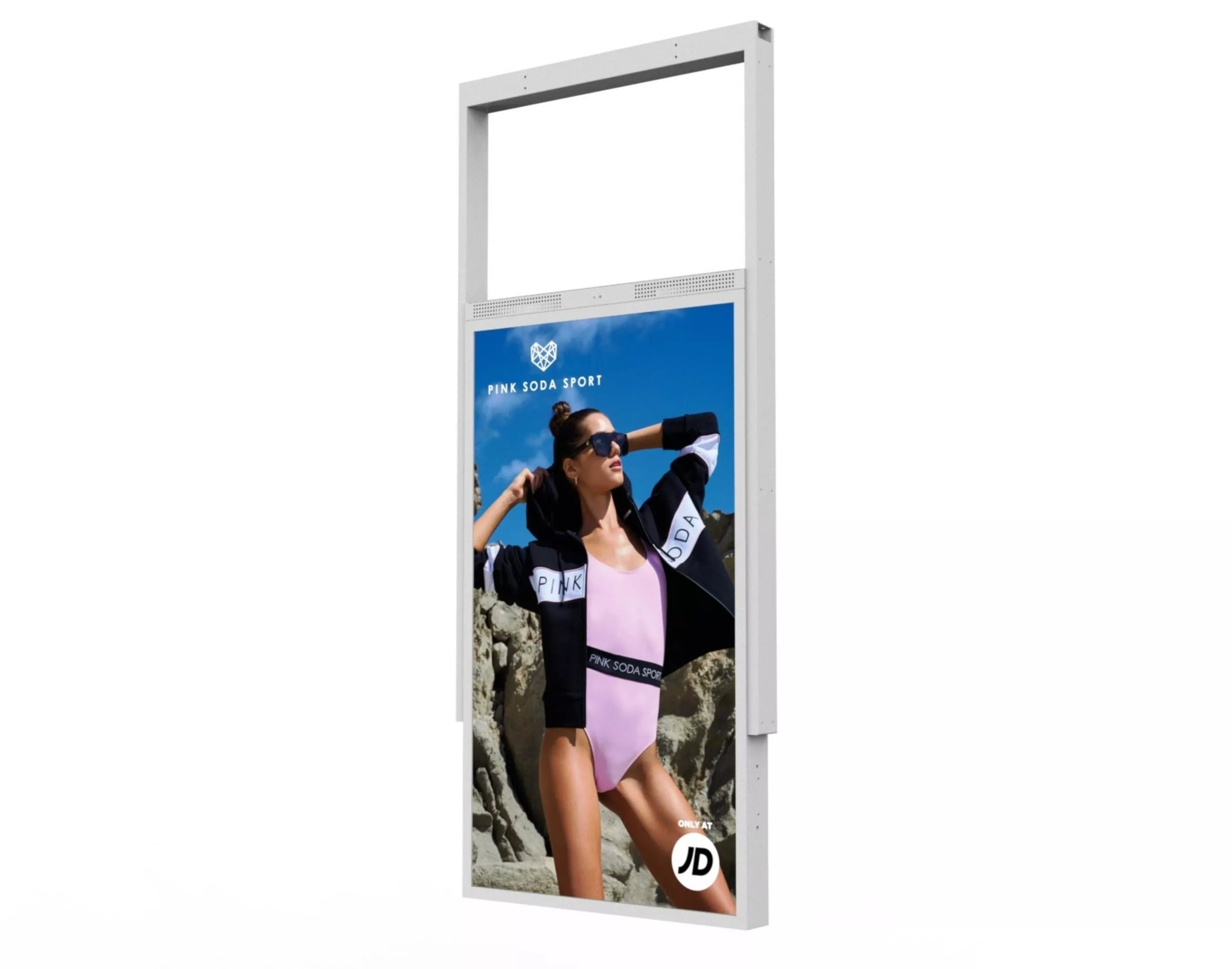 Allsee 55" White Double-Sided Ultra High Brightness Digital Display | 3500 cd/m² Ceiling Hanging Signage - Image 3