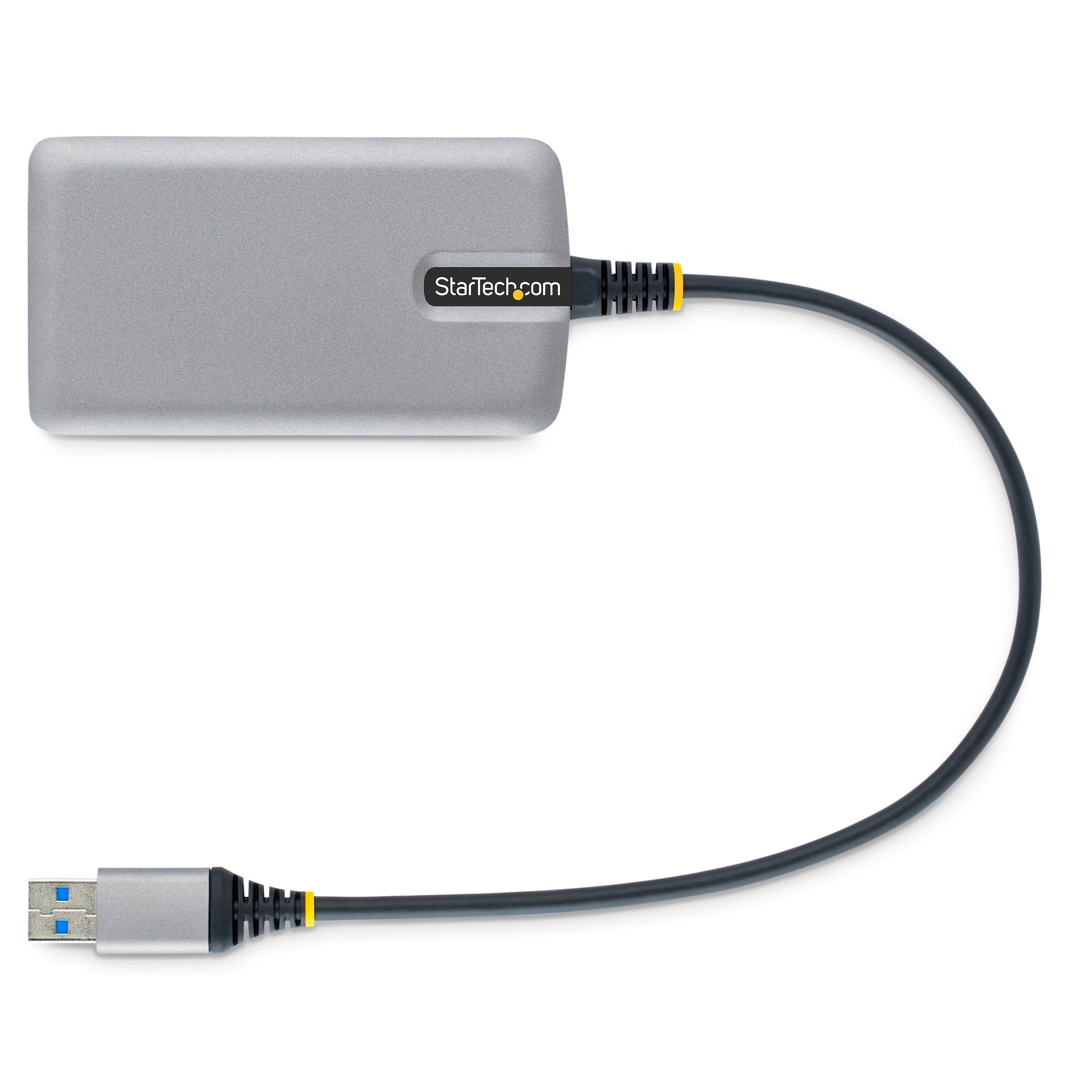 StarTech 5G3AGBB-USB-A-HUB 3-Port USB Hub with Ethernet - 3x USB-A Ports - Gigabit Ethernet (RJ-45) - USB 3.0 5Gbps - Bus-Powered - 1ft/30cm Long Cable - Portable Laptop USB Hub Adapter w/ GbE - Image 6