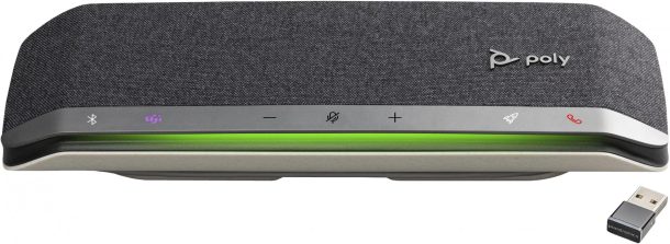 POLY Sync 40+ Microsoft Teams Certified USB-A USB-C Speakerphone +BT700 USB-A Adapter | 77P36AA