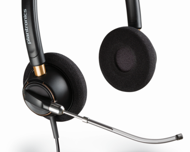 Alternative view of Poly EncorePro HW520V Wired Over-the-ear Stereo Headset | 783P9AA#ABB