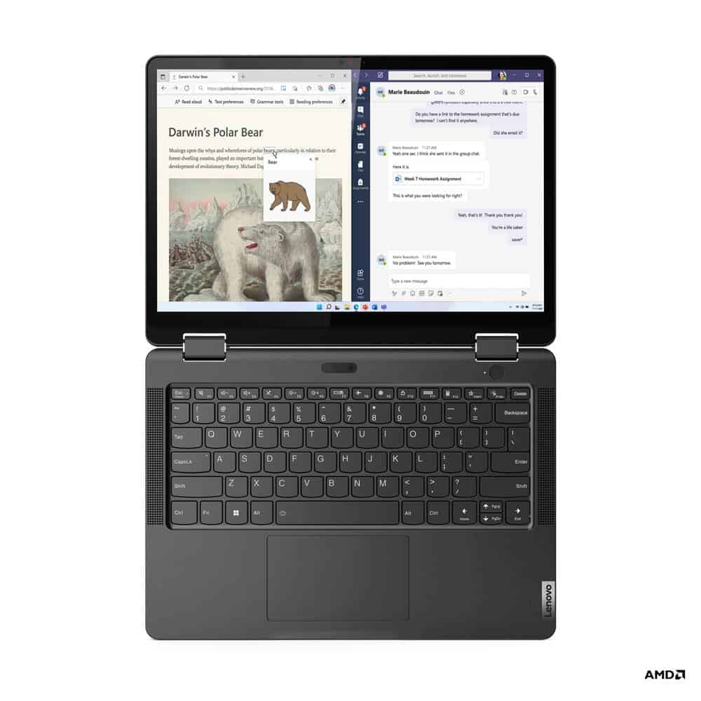 Lenovo 13w Yoga Gen 2 82YR0005UK 33.8 cm (13.3") AMD Ryzen 5 7530U 256 GB SSD 8 GB Ram Touchscreen Convertible 2 in 1 Notebook - Image 2