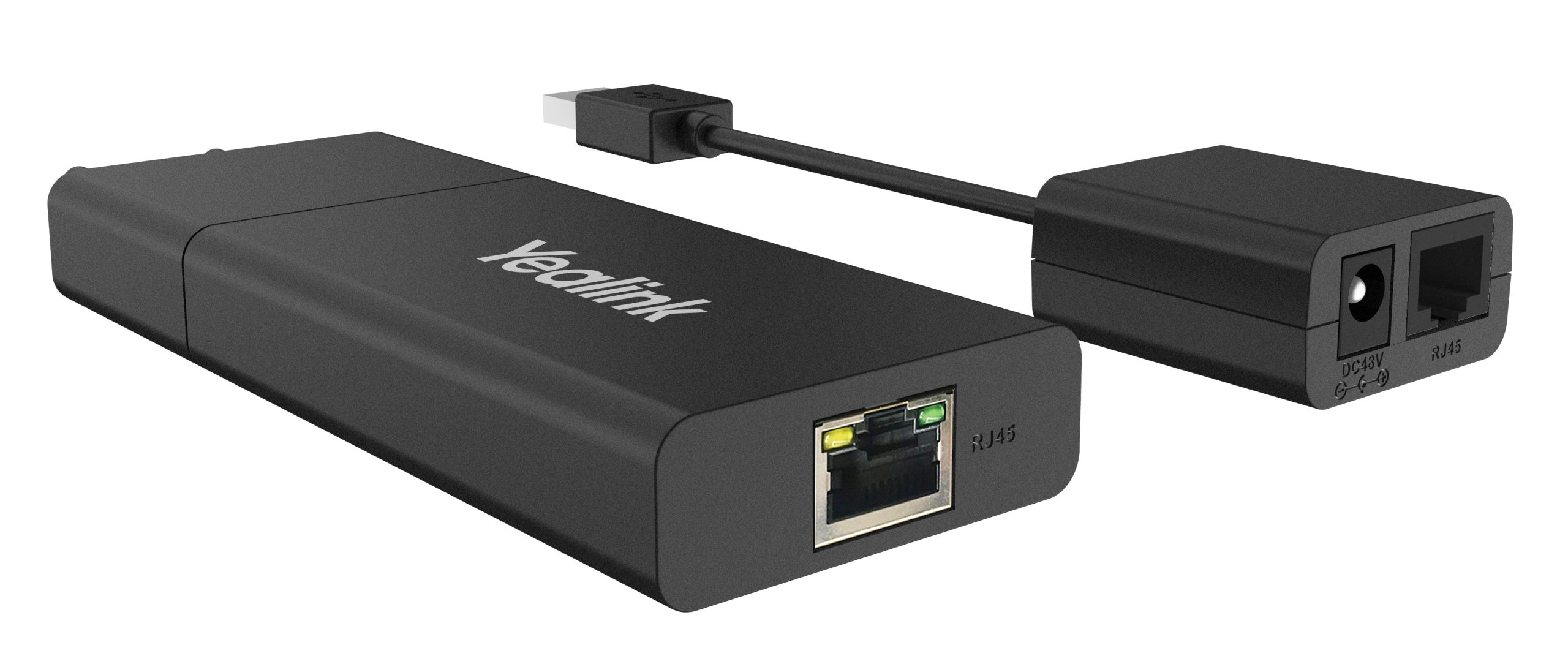 Yealink USB2CAT5E-EXT Network transmitter & receiver Black Network Extenders