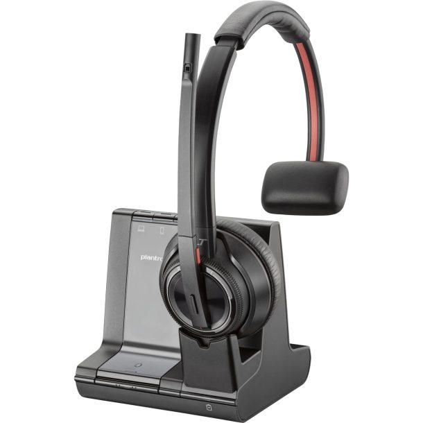 Alternative view of Poly Savi 8210 Microsoft Teams Certification Wireless On-ear Mono Headset Black | 8D3F1AA#ABB