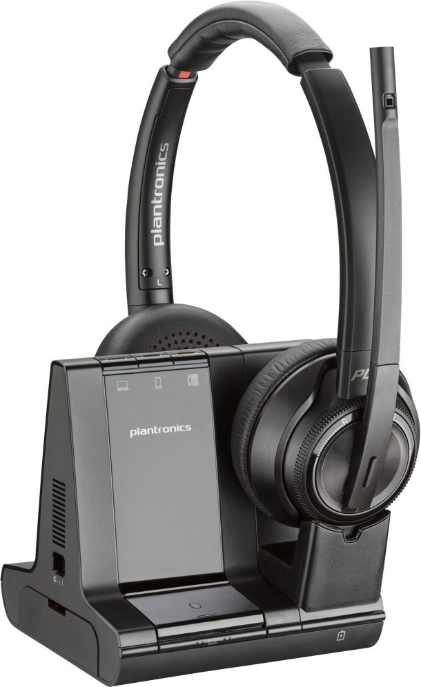 Alternative view of HP Savi 8220 Wired & Wireless Bluetooth Black Headset | 8D3F5AA#ABB