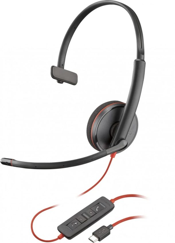 Poly Wired USB Type-C Black Mono Headset | 8X214A6