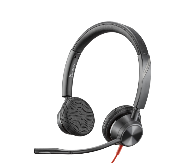 Alternative view of Poly Blackwire 3325 Stereo USB-C Headset + 3.5mm Plug + USB-C/A Adapter | 8X221AA