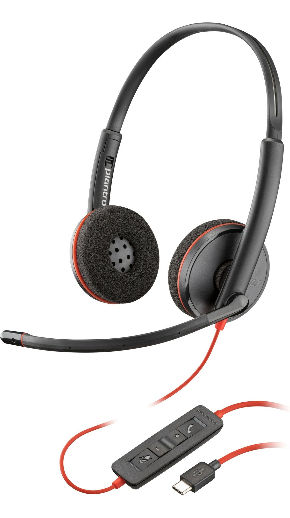 Poly Blackwire 3220 Stereo USB-C Headset + USB-C/A Adapter | 8X228A6
