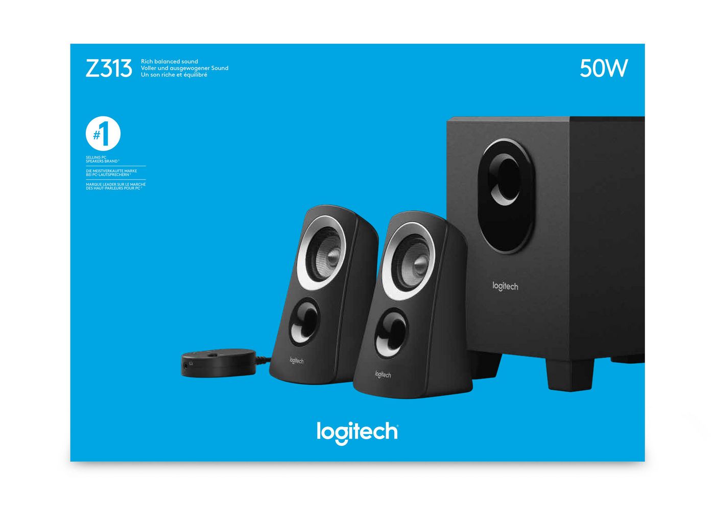 Logitech Speaker System Z313 with Subwoofer | 980-000413 - Image 9