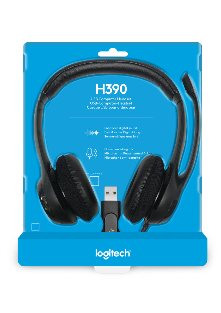Logitech LGT-H390 Wired Black Headset - Image 6