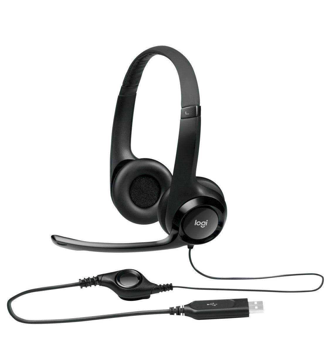 Logitech LGT-H390 Wired Black Headset - Image 2