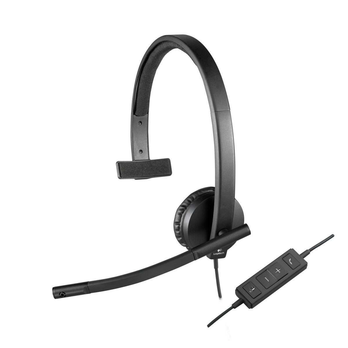 Logitech USB Headset H570e Mono Wired Black Headset - Image 3