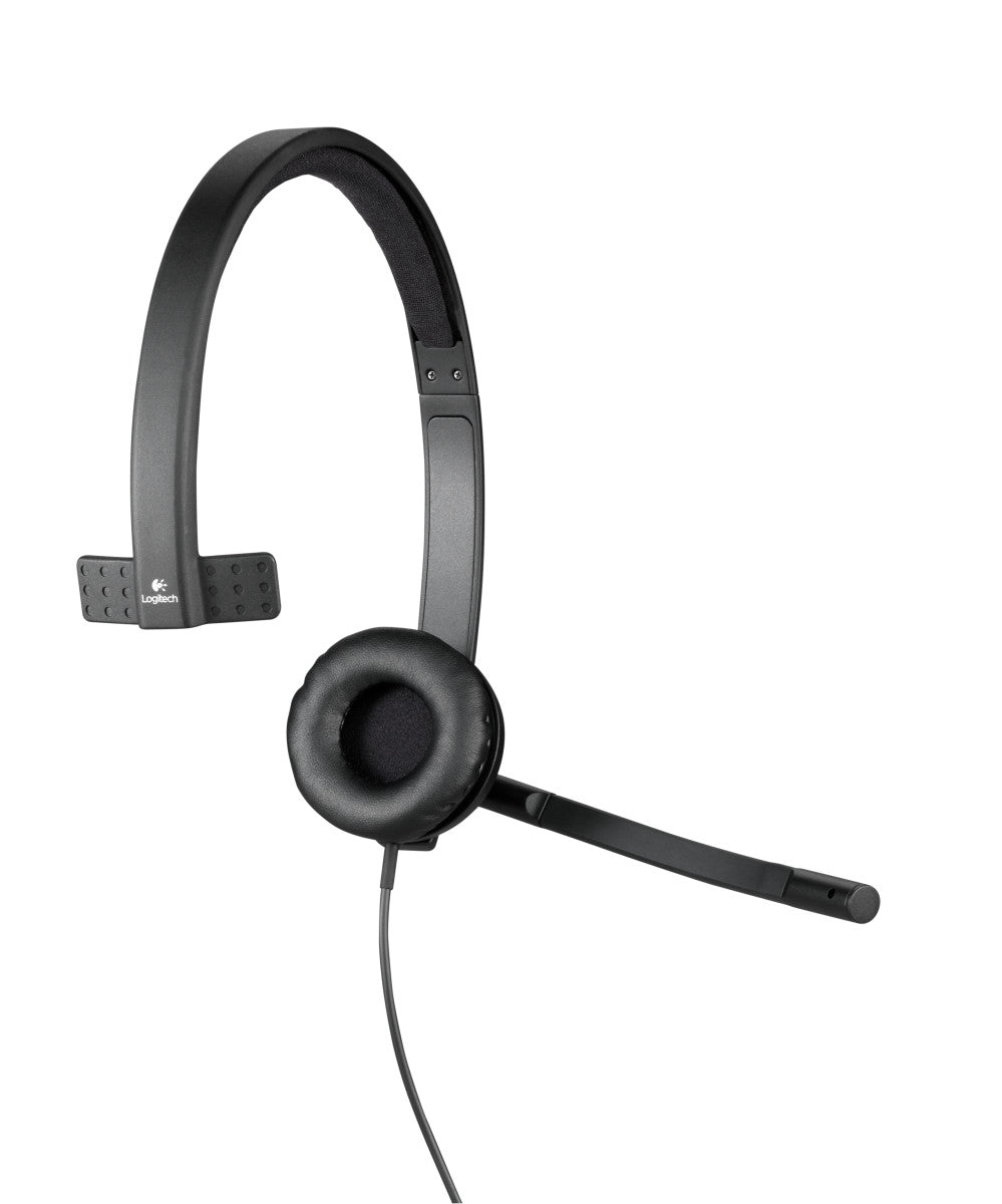 Logitech USB Headset H570e Mono Wired Black Headset - Image 4
