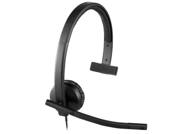 Alternative view of Logitech USB Headset H570e Stereo Wired Black Headset