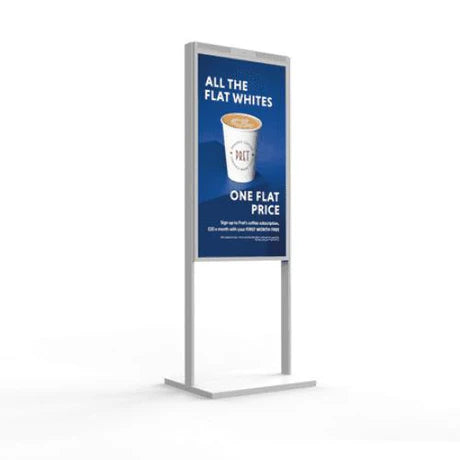 Allsee 49" White Double-Sided Ultra High Brightness Digital Display | 3500 cd/m² Floor Standing-Signage