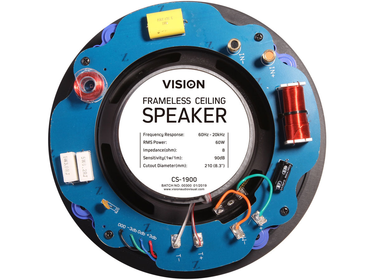 Vision AV-1900 50W Amplifier and Pair of CS-1900 Ceiling Speakers Kit - Image 5