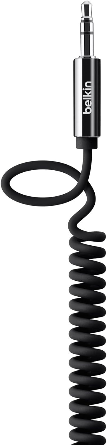 Belkin Mixit Coiled 3.5mm Aux Cable 1.8 m Black | AV10126CW06-BLK